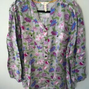 Matilda Jane Gray Graphic Relaxed Blouse